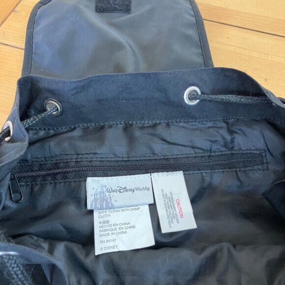 Walt Disney World Embroidered Logo Nylon Backpack with Drawstring - Picture 14 of 15